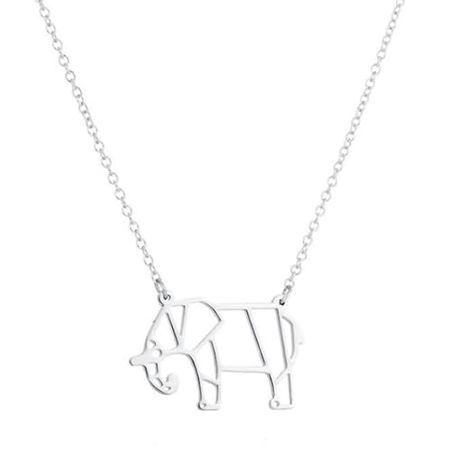 LGT Jewels Damen Halskette Origami elephant Silber von LGT JWLS