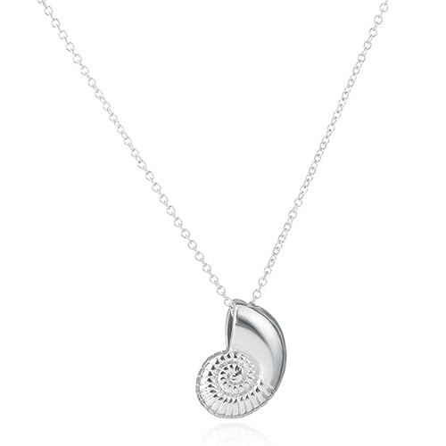LGT Jewels Damen Halskette Sea Snail Swirl Silber von LGT JWLS