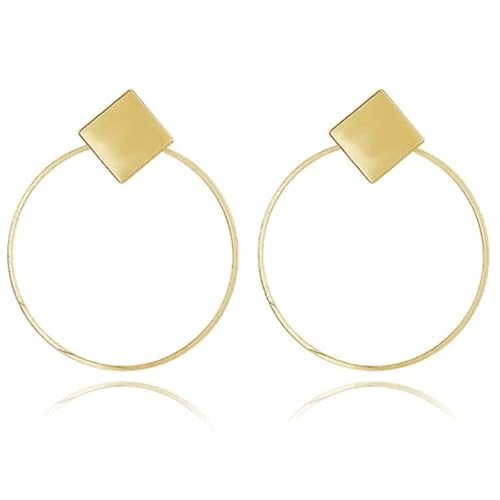 LGT Jewels Damen Kreisförmige Ohrringe mit Rhombus Silber von LGT JWLS