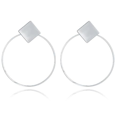 LGT Jewels Damen Kreisförmige Ohrringe mit Rhombus Silber von LGT JWLS