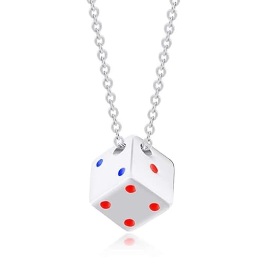 LGT Jewels heren ketting Edelstaal Geluk Dobbelsteen Zilverkleurig von LGT JWLS