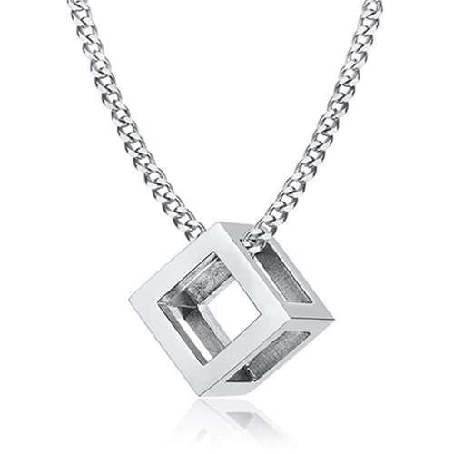 LGT Jewels heren ketting Edelstaal Kubus Zilverkleurig von LGT JWLS