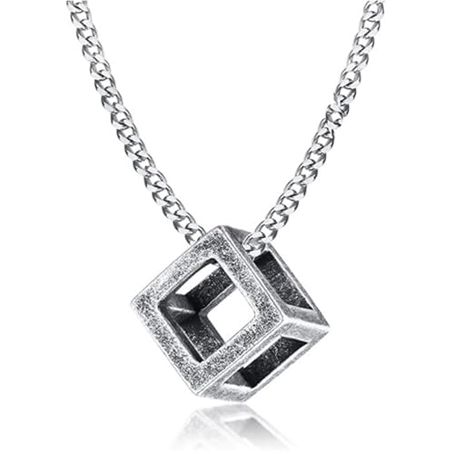 LGT Jewels Herren Halskette Edelstahl Würfel Vintage von LGT JWLS