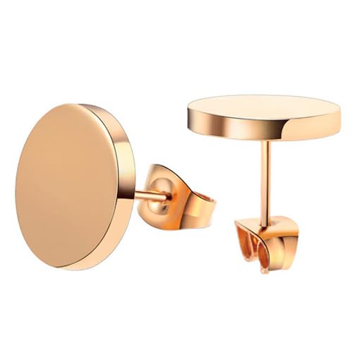 LGT Jewels Runde Ohrstecker Edelstahl Rose-12mm von LGT JWLS