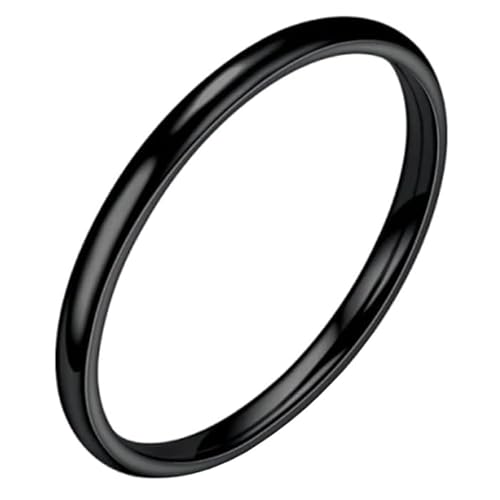 LGT Jewels Schmaler Stahlring Schwarz 2mm-18mm von LGT JWLS