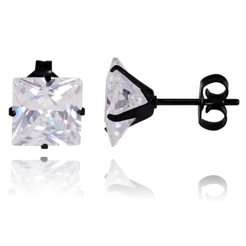 LGT Jewels Stud Ohrringe Black Edition Square-4mm von LGT JWLS