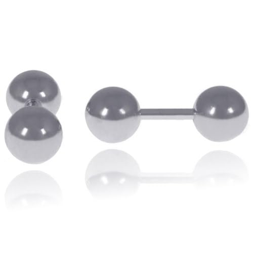 LGT Jewels Stud Ohrringe Doppel Kugel Silber 4mm von LGT JWLS