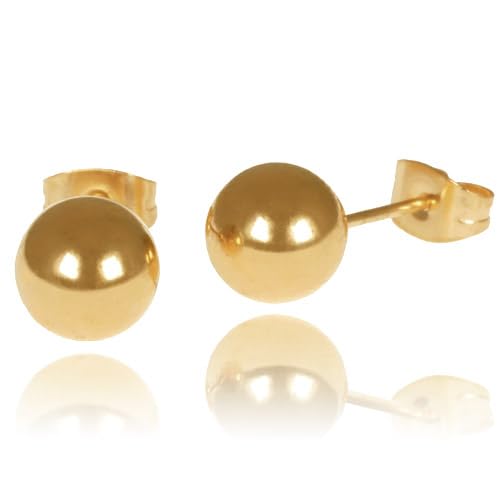 LGT Jewels Stud Ohrringe Kugel Gold 8mm von LGT JWLS