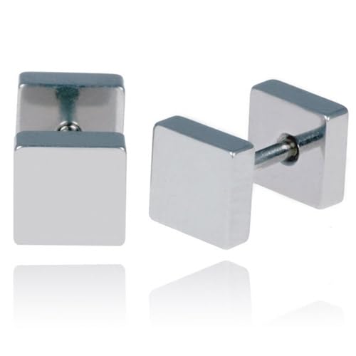 LGT Jewels Stud Ohrringe Square Silber 8mm von LGT JWLS