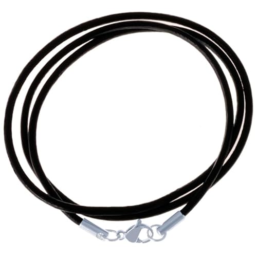 LGT Jewels leren koord ketting zwart 2mm-70cm von LGT JWLS