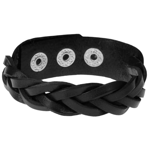 Leder Herren Armband Twisted Wrap Schwarz von LGT JWLS