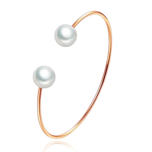 Rose Damen Armband Armreif mit Nachahmung Perle Rose Damen Armband Armreif mit Nachahmung Perle von LGT JWLS