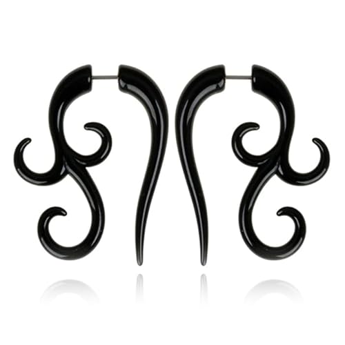 Schwarze Knochen Ohrringe Stammesbaum von LGT JWLS