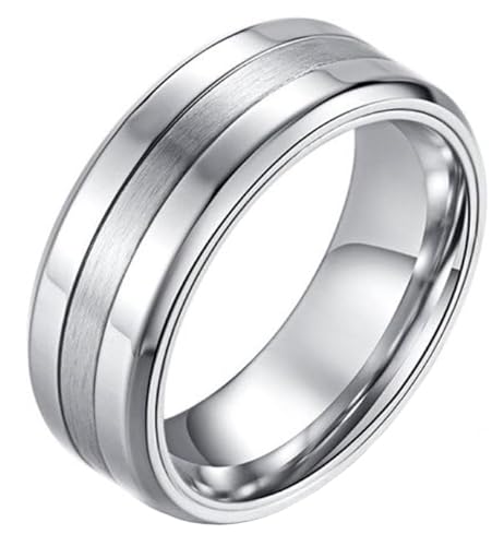Silber Stahl Herren Ring Matte Glanz 8mm-19mm von LGT JWLS