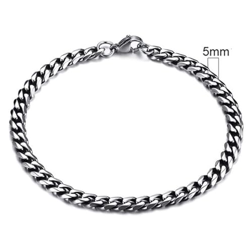 Stahl Herren Armband LGT JWLS Gourmet Link Vintage 5mm-21cm von LGT JWLS