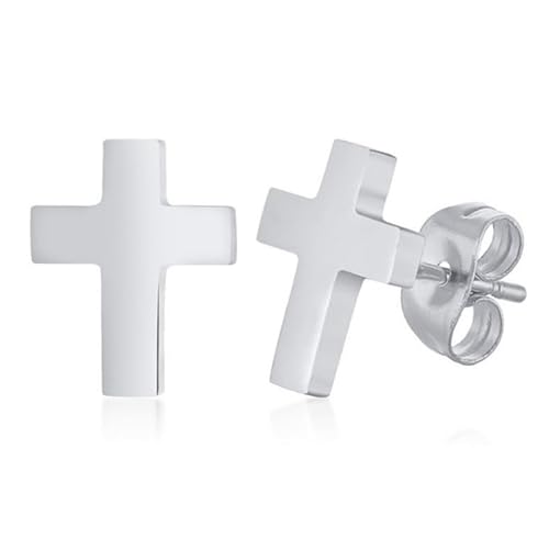 Stahl Herren Ohrringe LGT Jewels Kreuz Silber von LGT JWLS