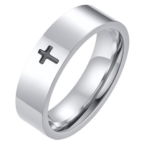 Stahl Herren Ring LGT Jewels Schwarz Kreuz-17mm von LGT JWLS