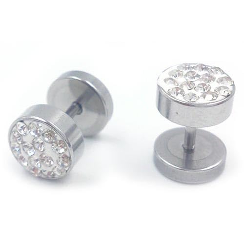 Stahl Ohrstecker mit Kristallen 8mm von LGT JWLS