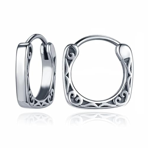 Stammes-Ohrringe Quadrat aus Edelstahl von LGT JWLS