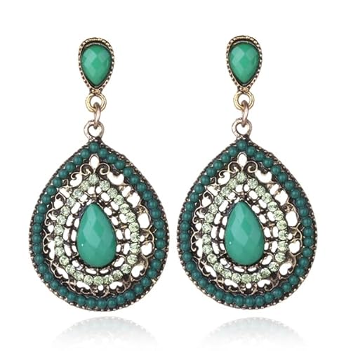 Tropfenförmige Bohemian Damen Ohrringe Grün von LGT JWLS