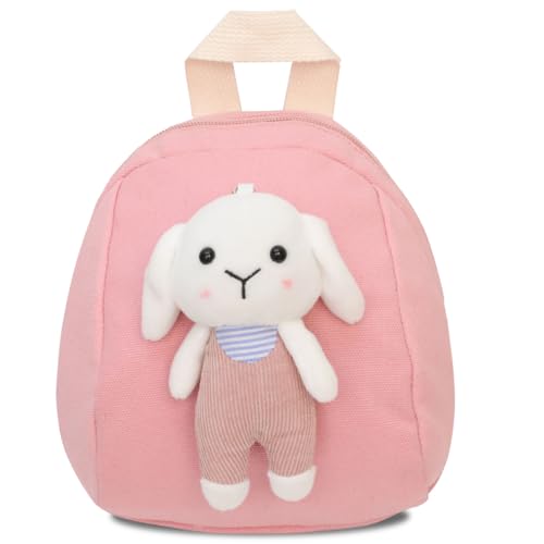LGWJHCY Kleines weißes Kaninchen Puppe Schulranzen, Weißes Kaninchen Kindergarten Schultasche, Puppe Rucksack Kinderrucksack für Mädchen Mini Cartoon Schultasche. von LGWJHCY