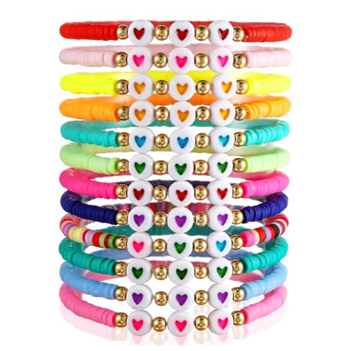 LGWJHCY Liebesarmband Sets im Bohemian, 12 PCS ArmbäNder, Friendship Bracelet Kit, Bunte Freundschafts Armbänder Armband Handmade, Tolles Geschenk füR Fans. von LGWJHCY