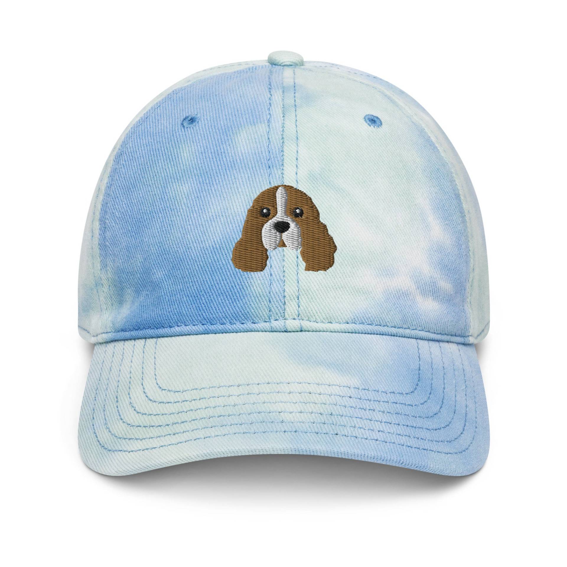 Cavalier King Charles Spaniel Mütze, Bestickte Unisex Tie Dye Geschenk, Hund Mama Papa Hut von LGglorydesigns