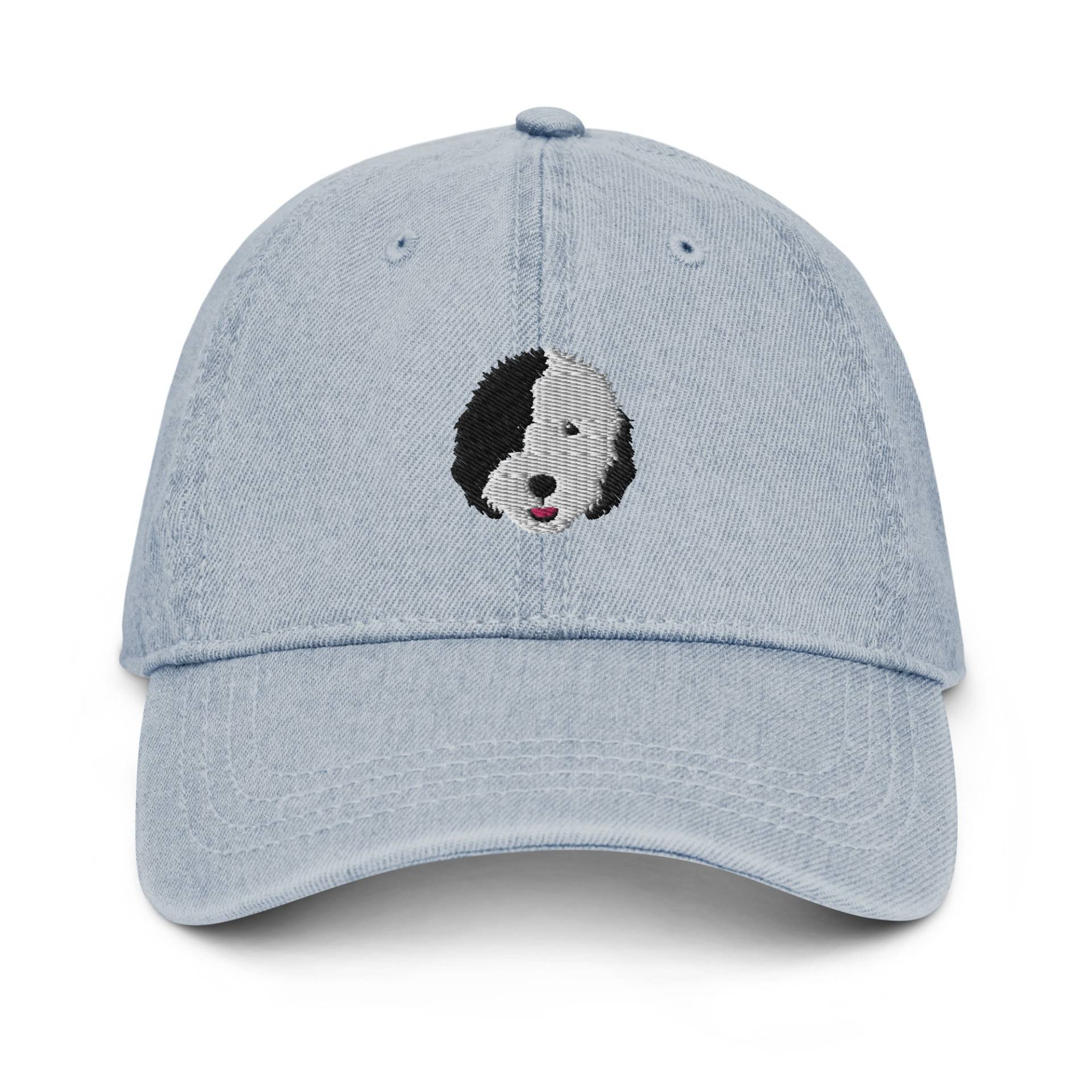 Schafadoodle Mütze, Bestickte Geschenke, Unisex Denim Hund Mama Papa Hut von LGglorydesigns