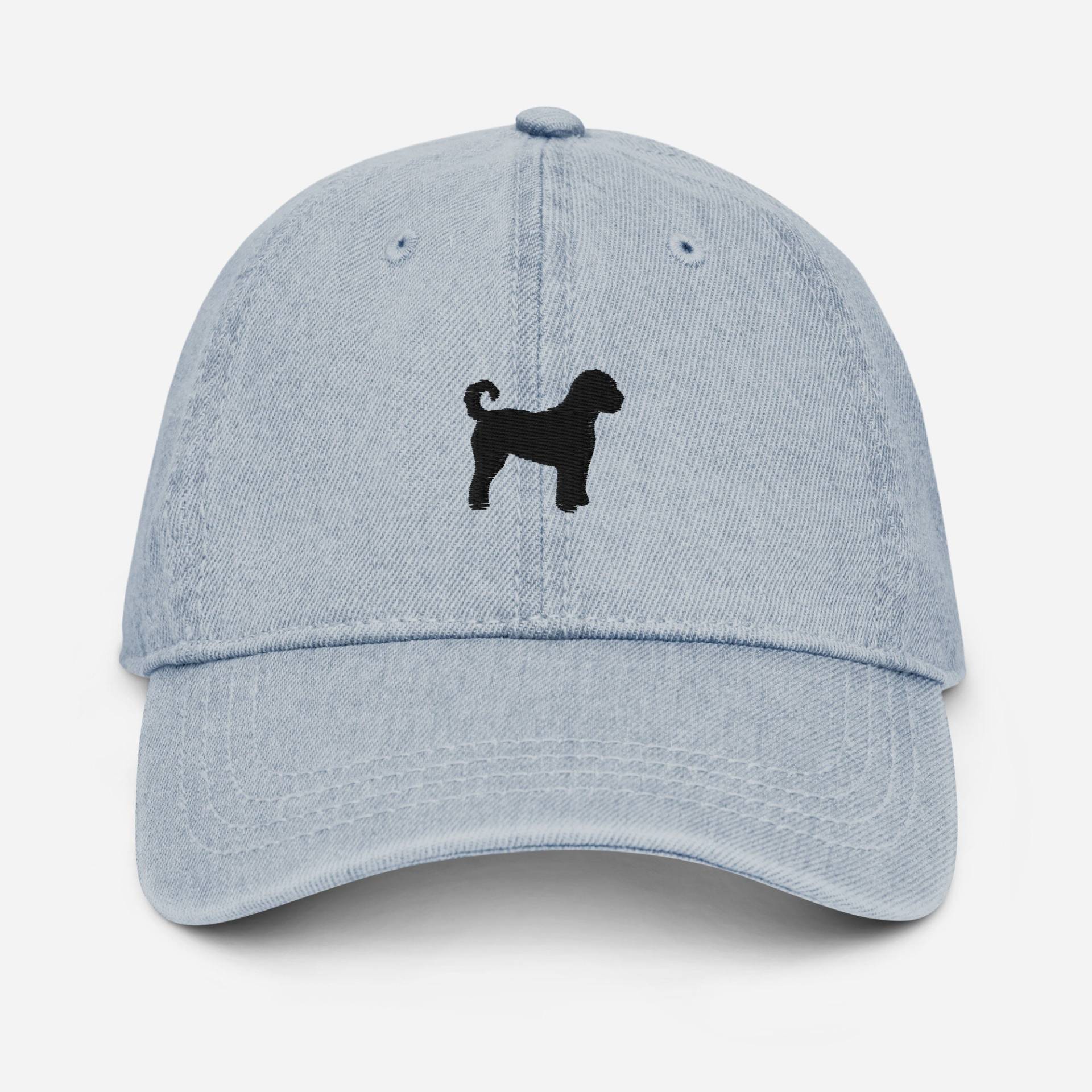 Schwarzer Goldendoodle Hut, Bestickt Unisex Distressed Dad Hat, Schwarz Geschenk Für Hundemama Hund Papa, Denim Hat von LGglorydesigns