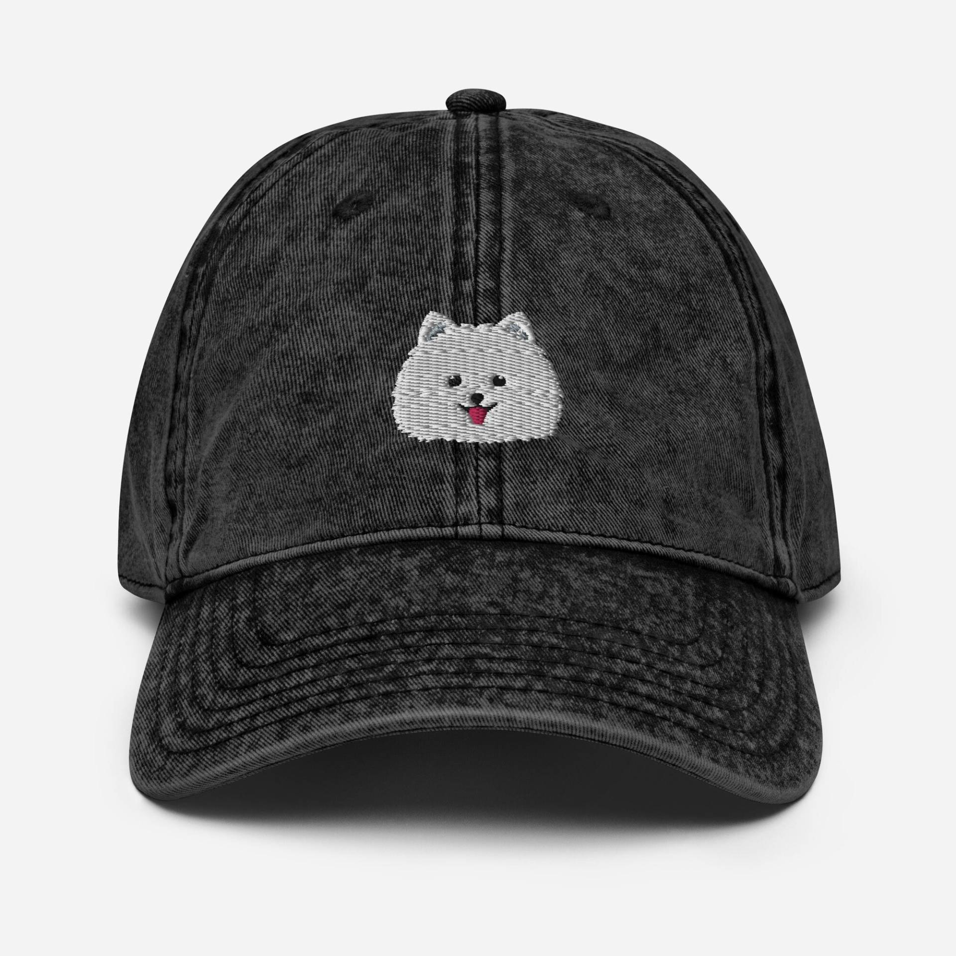 Weiße Pommern Mütze, Bestickte Unisex Papa Pommeranian Hund Mama Pomeranian Geschenk, Geburtstag Vintage Baumwolle Twill Cap von LGglorydesigns