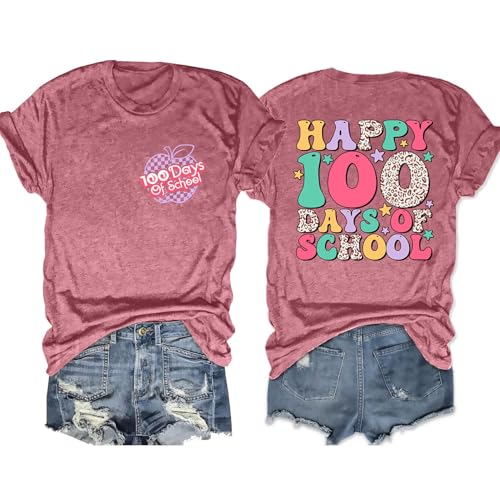 100 Days of School Teacher Shirt Women: Teacher T Shirts Kindergarten Lehrer Geschenke Tops Casual Teaching Clothes, Pink, XX-Large 100 Days of School Teacher Shirt Women: Teacher T Shirts Kindergarten Lehrer Geschenke Tops Casual Teaching Clothes, Pink, XX-Large von LHBNK