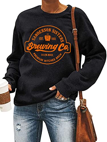 LHBNK Halloween Squad Sweatshirt Damen Hocus Pocus Langarmshirts Sanderson Sisters Pullover Tops Bluse, Squad-Black4, M LHBNK Halloween Squad Sweatshirt Damen Hocus Pocus Langarmshirts Sanderson Sisters Pullover Tops Bluse, Squad-Black4, M von LHBNK