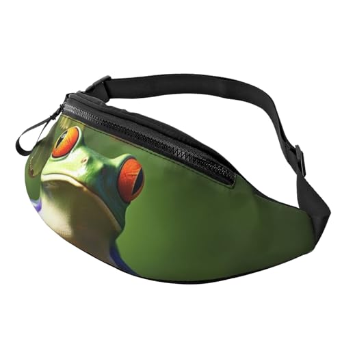 Bauchtasche für Damen und Herren, Motiv: Friedensfrosch, wasserdicht, Sport-Gürteltasche, Outdoor-Hüfttasche Bauchtasche für Damen und Herren, Motiv: Friedensfrosch, wasserdicht, Sport-Gürteltasche, Outdoor-Hüfttasche von LHBWCVN