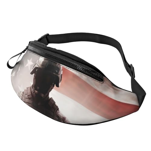 Bauchtasche mit amerikanischer Flagge, für Damen und Herren, wasserdicht, Sportgürteltasche, Outdoor-Hüfttasche Bauchtasche mit amerikanischer Flagge, für Damen und Herren, wasserdicht, Sportgürteltasche, Outdoor-Hüfttasche von LHBWCVN