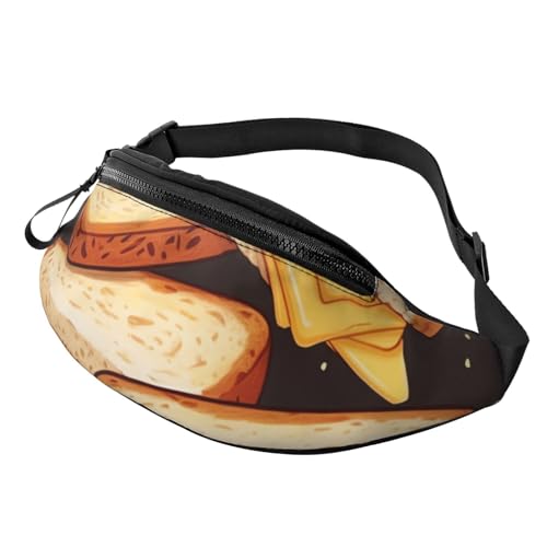 Cheese Sandwiches Bauchtasche für Herren und Damen, Crossbody-Bauchtasche, wasserdicht, Sport-Gürteltasche, Outdoor-Hüfttasche Cheese Sandwiches Bauchtasche für Herren und Damen, Crossbody-Bauchtasche, wasserdicht, Sport-Gürteltasche, Outdoor-Hüfttasche von LHBWCVN