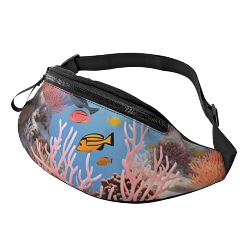 Coral Reef Bauchtasche für Herren und Damen, Crossbody-Bauchtasche, wasserdicht, Sport-Gürteltasche, Outdoor-Hüfttasche Coral Reef Bauchtasche für Herren und Damen, Crossbody-Bauchtasche, wasserdicht, Sport-Gürteltasche, Outdoor-Hüfttasche von LHBWCVN