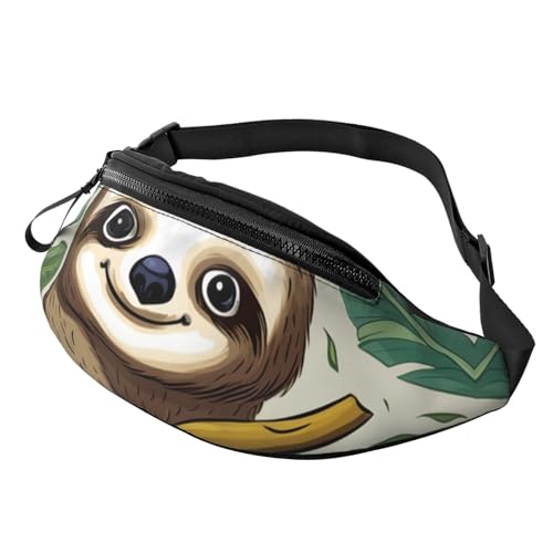 Entzückende Faultier-Gürteltasche für Männer und Frauen, Crossbody-Hüfttasche, wasserdicht, Sport-Gürteltasche, Outdoor-Hüfttasche von LHBWCVN