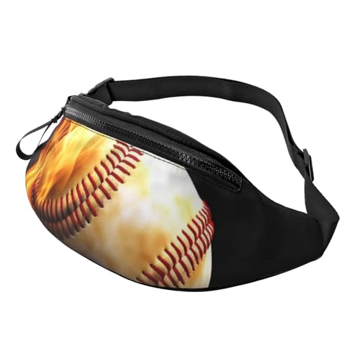 Fire Baseball Bauchtasche für Herren und Damen, Crossbody-Bauchtasche, wasserdicht, Sport-Gürteltasche, Outdoor-Hüfttasche Fire Baseball Bauchtasche für Herren und Damen, Crossbody-Bauchtasche, wasserdicht, Sport-Gürteltasche, Outdoor-Hüfttasche von LHBWCVN
