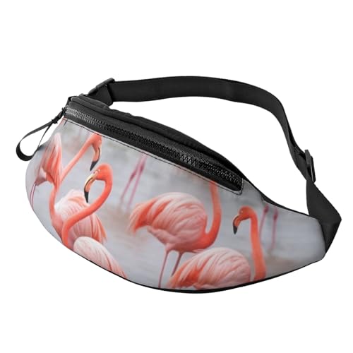 Flamingos Bauchtasche für Herren und Damen, Crossbody-Bauchtasche, wasserdicht, Sport-Gürteltasche, Outdoor-Hüfttasche Flamingos Bauchtasche für Herren und Damen, Crossbody-Bauchtasche, wasserdicht, Sport-Gürteltasche, Outdoor-Hüfttasche von LHBWCVN