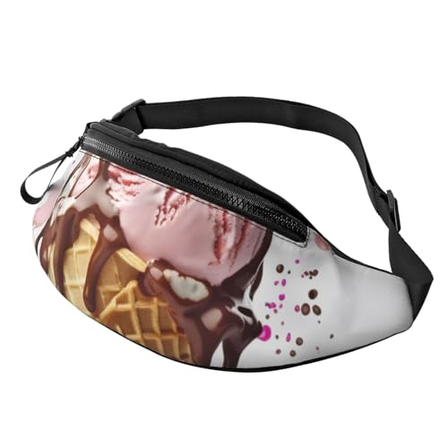 Gürteltasche für Damen und Herren, Motiv: Eiscreme, wasserdicht, Sport-Gürteltasche, Outdoor-Hüfttasche Gürteltasche für Damen und Herren, Motiv: Eiscreme, wasserdicht, Sport-Gürteltasche, Outdoor-Hüfttasche von LHBWCVN