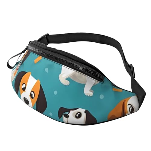 Gürteltasche mit Cartoon-Hundemotiv für Damen und Herren, wasserdicht, Sport-Gürteltasche, Outdoor-Hüfttasche Gürteltasche mit Cartoon-Hundemotiv für Damen und Herren, wasserdicht, Sport-Gürteltasche, Outdoor-Hüfttasche von LHBWCVN