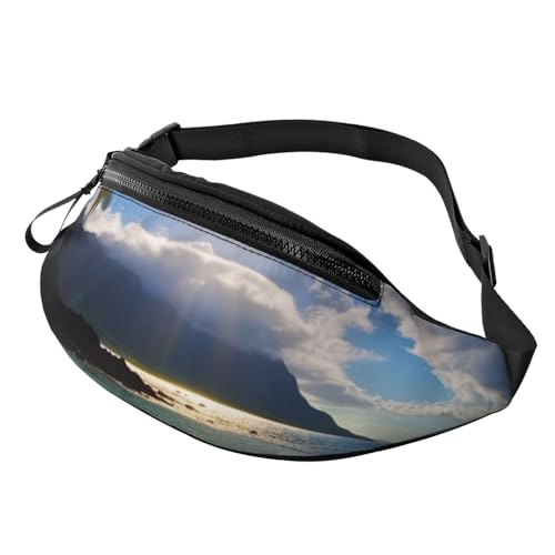 Hawaii Strand-Gürteltasche für Herren und Damen, Crossbody-Bauchtasche, wasserdicht, Sport-Gürteltasche, Outdoor-Hüfttasche Hawaii Strand-Gürteltasche für Herren und Damen, Crossbody-Bauchtasche, wasserdicht, Sport-Gürteltasche, Outdoor-Hüfttasche von LHBWCVN