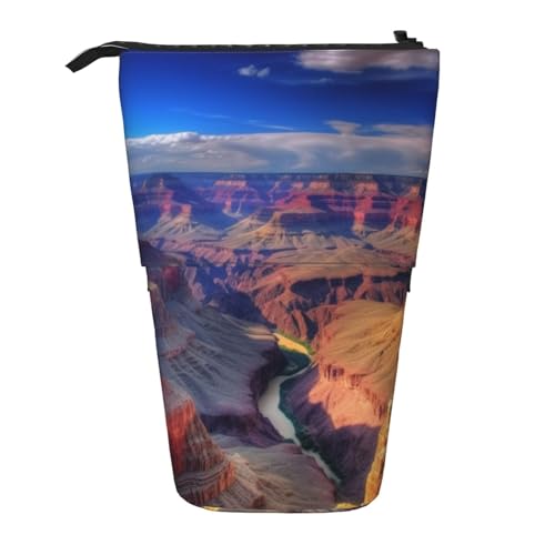 LHBWCVN Beauty Grand Canyon Kosmetiktasche, Stehendes Federmäppchen, Teleskop-Bleistifttasche, tragbarer Stifthalter, niedliches Stand-up-Bleistiftetui für Damen und Herren, Reise-Münztasche von LHBWCVN