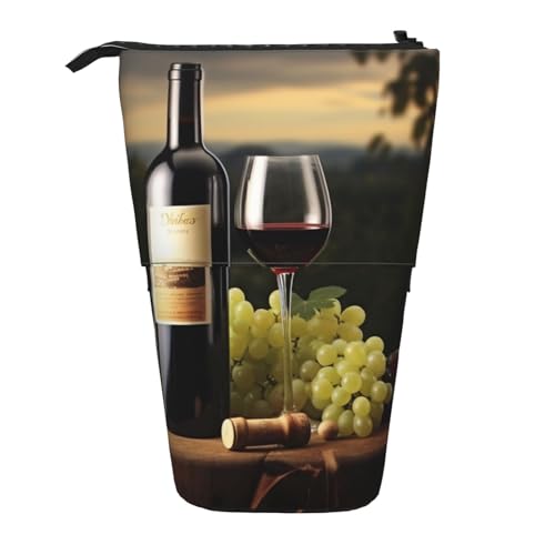 LHBWCVN Kosmetiktasche, Stand-Federmäppchen, Teleskop-Federtasche, tragbarer Stifthalter, niedliches Stand-up-Bleistiftetui für Damen und Herren, Reise-Münztasche, Geldbörse von LHBWCVN