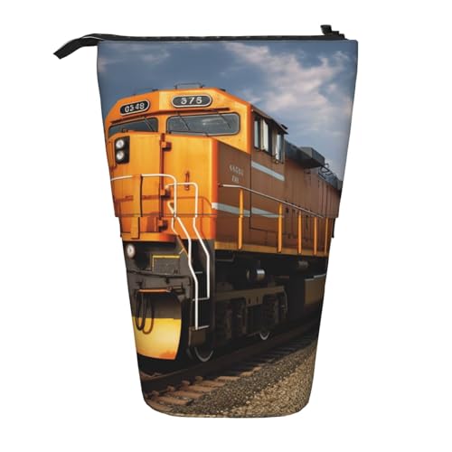 LHBWCVN Kosmetiktasche für Güterzug, Stehendes Federmäppchen, Teleskop-Bleistifttasche, tragbarer Stifthalter, niedlicher Stand-up-Bleistiftbeutel für Damen und Herren, Reise-Münztasche, Geldbörse von LHBWCVN