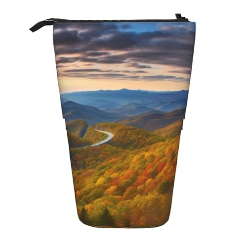 LHBWCVN Mountains Kosmetiktasche, Stehendes Federmäppchen, Teleskop-Bleistifttasche, tragbarer Stifthalter, niedlicher Stand-up-Bleistiftbeutel für Damen und Herren, Reise-Münztasche, Geldbörse von LHBWCVN