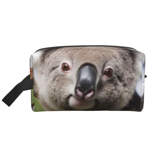 LHBWCVN Reise-Kulturbeutel für Damen und Herren, Leder, Make-up-Tasche, groß, tragbar, Reise-Organizer, Koalabär-Kosmetiktasche mit Aufhängehaken, Reise-Badezimmertasche, Reißverschluss, Weiß, LHBWCVN Reise-Kulturbeutel für Damen und Herren, Leder, Make-up-Tasche, groß, tragbar, Reise-Organizer, Koalabär-Kosmetiktasche mit Aufhängehaken, Reise-Badezimmertasche, Reißverschluss, Weiß, von LHBWCVN