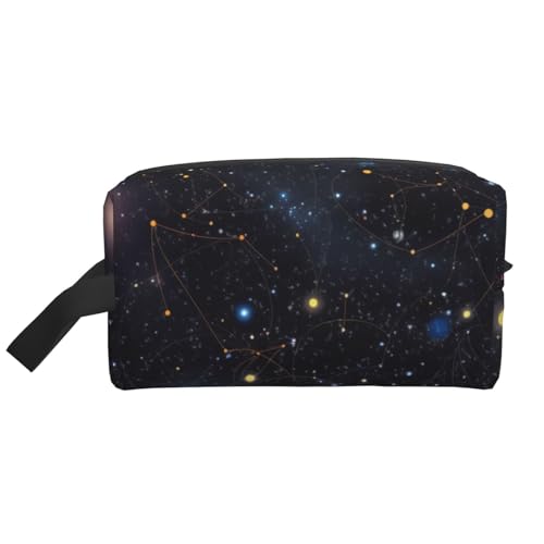 LHBWCVN Reise-Kulturbeutel für Damen und Herren, Leder, Make-up-Tasche, groß, tragbar, Reise-Organizer, Sternhaufen, Galaxien, Kosmetiktasche mit Aufhängehaken, Reise-Badezimmertasche, LHBWCVN Reise-Kulturbeutel für Damen und Herren, Leder, Make-up-Tasche, groß, tragbar, Reise-Organizer, Sternhaufen, Galaxien, Kosmetiktasche mit Aufhängehaken, Reise-Badezimmertasche, von LHBWCVN