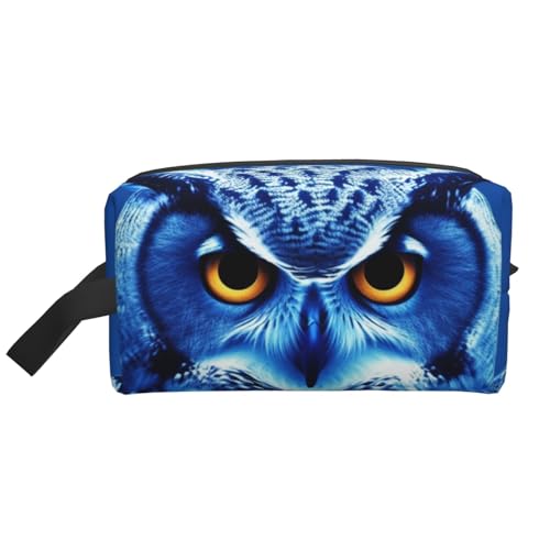 LHBWCVN Reise-Kulturbeutel für Damen und Herren, Leder, Make-up-Tasche, groß, tragbar, Reise-Organizer, blaue Eule, Kosmetiktasche mit Aufhängehaken, Reise-Badezimmertasche, Reißverschluss, Weiß, LHBWCVN Reise-Kulturbeutel für Damen und Herren, Leder, Make-up-Tasche, groß, tragbar, Reise-Organizer, blaue Eule, Kosmetiktasche mit Aufhängehaken, Reise-Badezimmertasche, Reißverschluss, Weiß, von LHBWCVN