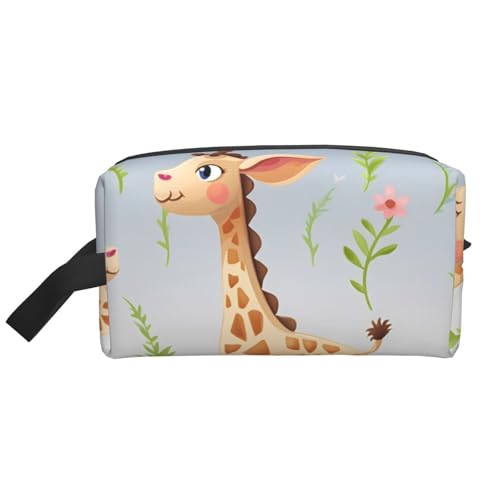LHBWCVN Reise-Kulturbeutel für Damen und Herren, Leder, Make-up-Tasche, groß, tragbar, Reise-Organizer, niedliche Giraffe, Kosmetiktasche mit Aufhängehaken, Reise-Badezimmertasche, Reißverschluss, LHBWCVN Reise-Kulturbeutel für Damen und Herren, Leder, Make-up-Tasche, groß, tragbar, Reise-Organizer, niedliche Giraffe, Kosmetiktasche mit Aufhängehaken, Reise-Badezimmertasche, Reißverschluss, von LHBWCVN